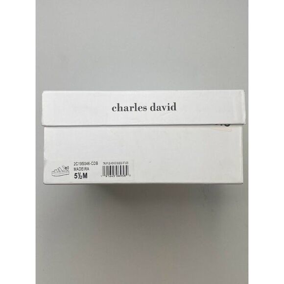 Charles David $219 Madeira Espadrille Platform Sandals 5.5 Black Gray Women's - Picture 8 of 9